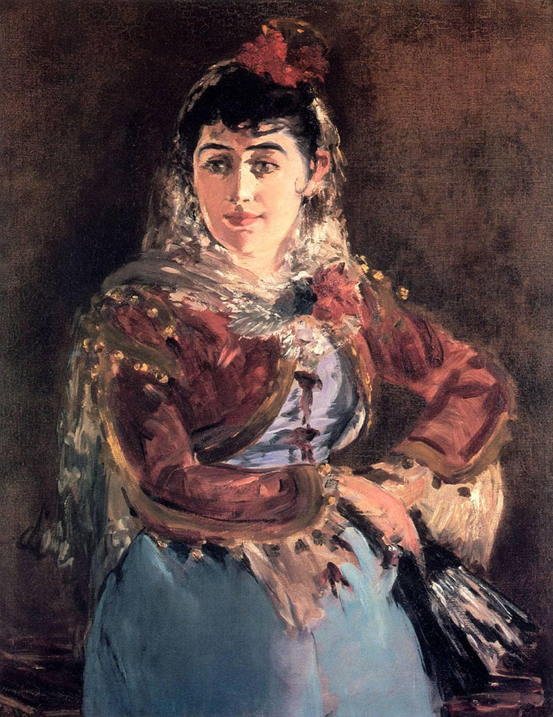 Portrait of Emilie Ambre in role of Carmen on gallery wrap