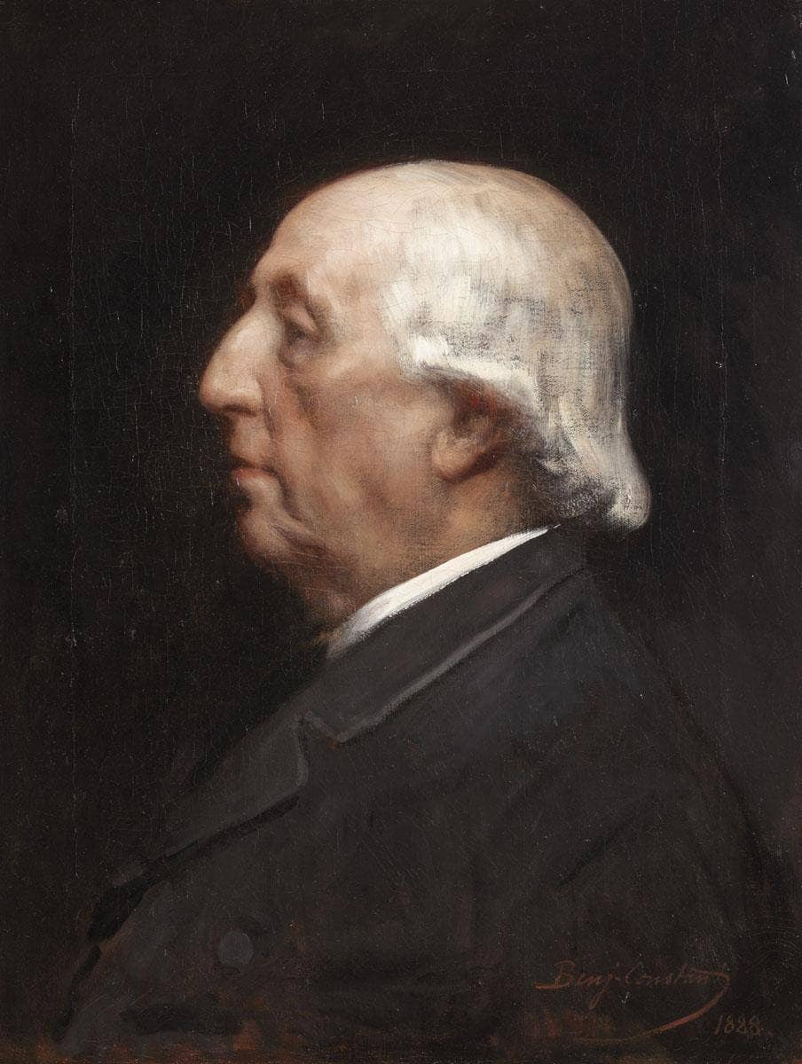 Portrait of Emmanuel Arago by Benjamin Constant — hand-painted portrait oil painting reproduction on canvas