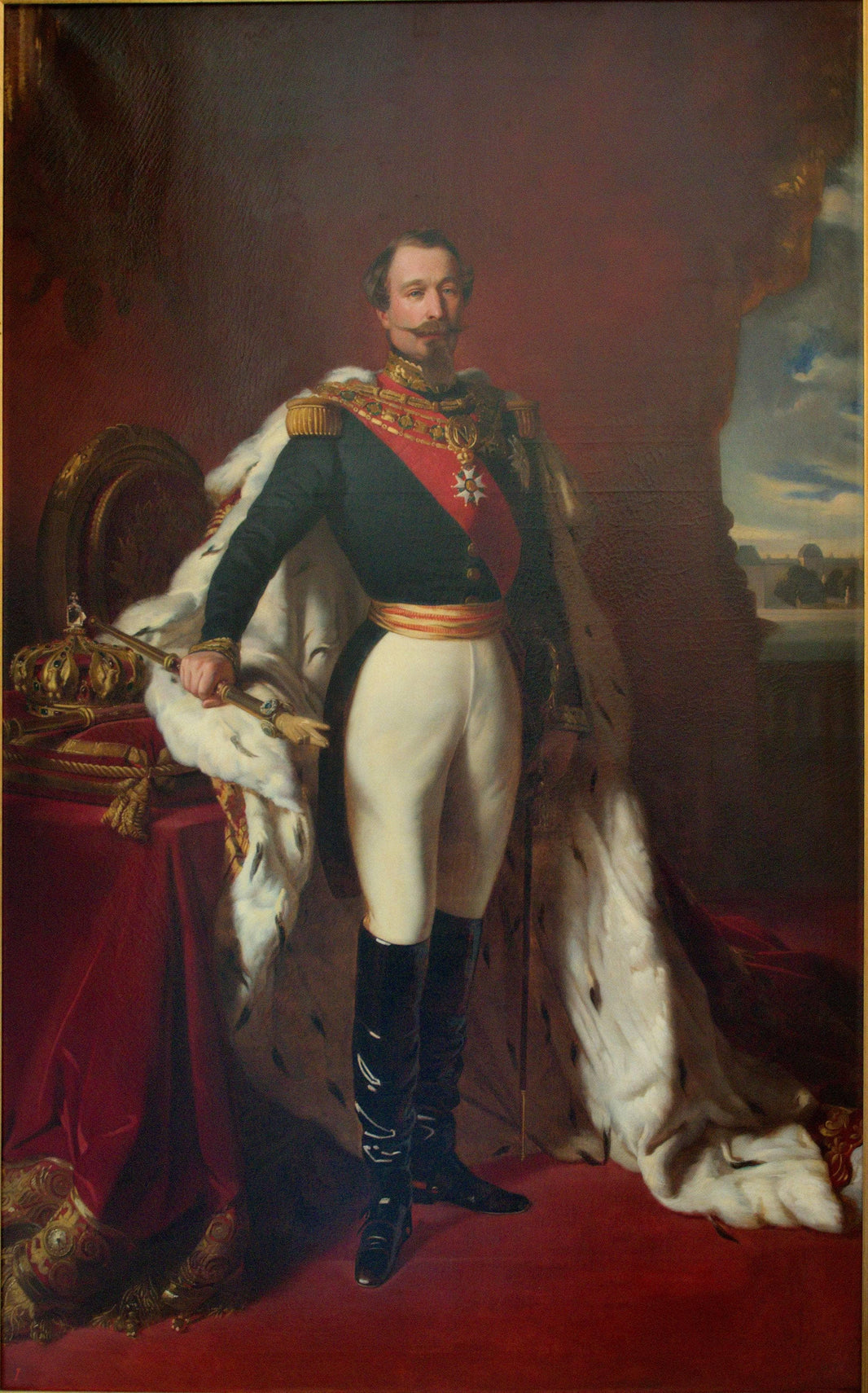 Portrait of Emperor Napoleon III by Franz Xaver Winterhalter — hand-painted portrait oil painting reproduction on canvas