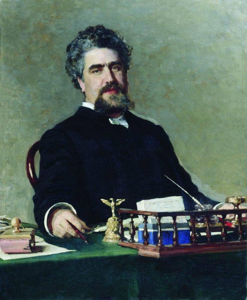Portrait of engineer Ivan Yefgrafovich Adadurov by Ilya Repin — hand-painted portrait oil painting reproduction on canvas