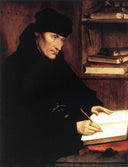 Portrait of Erasmus of Rotterdam by Quentin Matsys — hand-painted portrait oil painting reproduction on canvas
