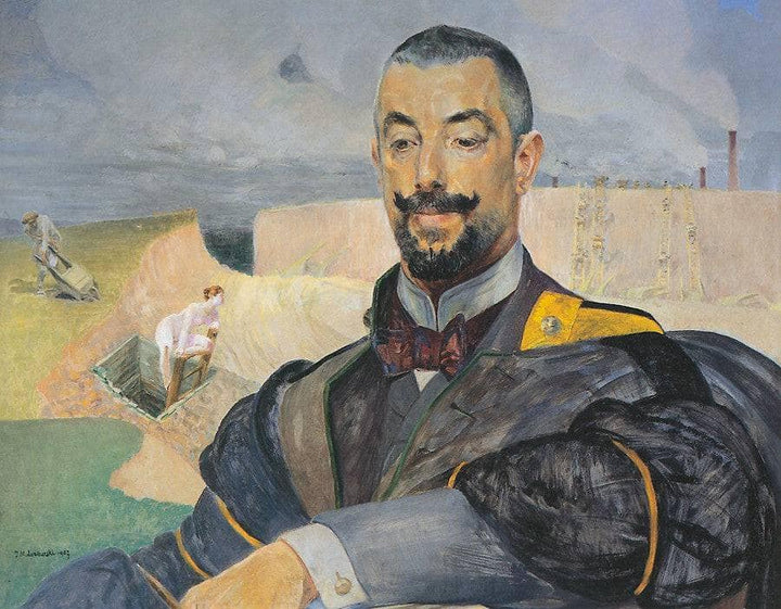 Portrait of Erazm Baracz by Jacek Malczewski — hand-painted portrait oil painting reproduction on canvas