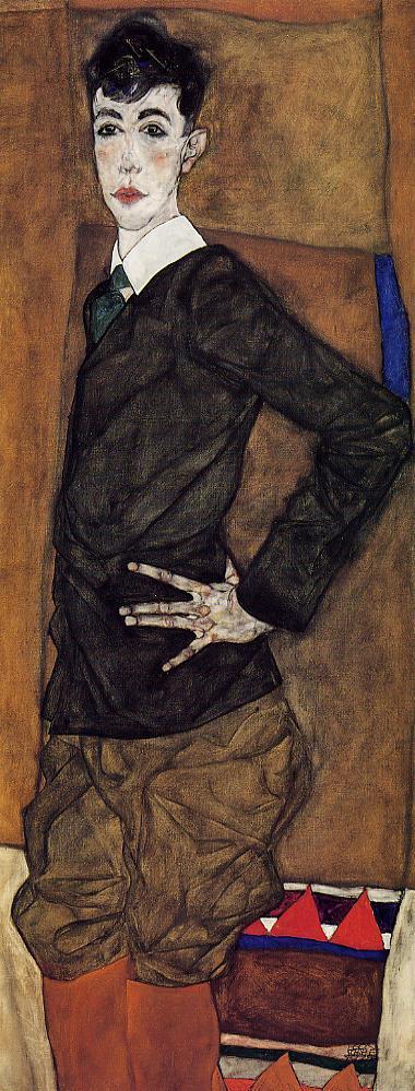 Portrait of Erich Lederer by Egon Schiele, hand-painted portrait oil painting reproduction on canvas