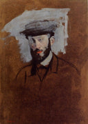 Portrait of Eugene Manet (study) by Edgar Degas — male oil painting wall art, Impressionism