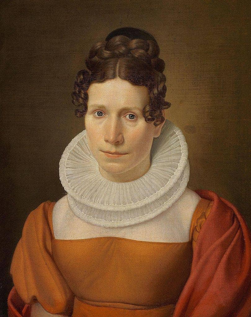 Portrait of Faktor Fjellerups Kone by Christoffer Wilhelm Eckersberg — hand-painted portrait oil painting reproduction on canvas