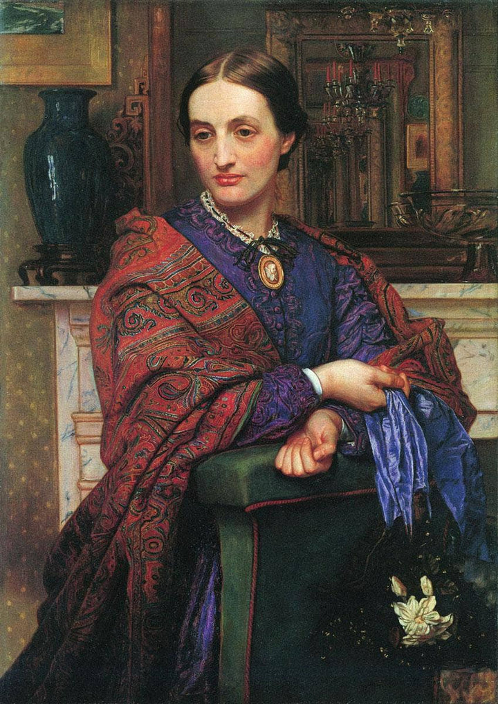 Portrait of Fanny Holman Hunt by William Holman Hunt — hand-painted portrait oil painting reproduction on canvas