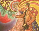 Portrait of Felix Feneon by Paul Signac — male oil painting wall art, Pointillism