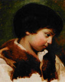 Portrait of Félix Peretti as a child (study) by Jean Victor Schnetz — male oil painting wall art, Academicism