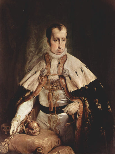 Portrait of Ferdinand I of Austria in entryway