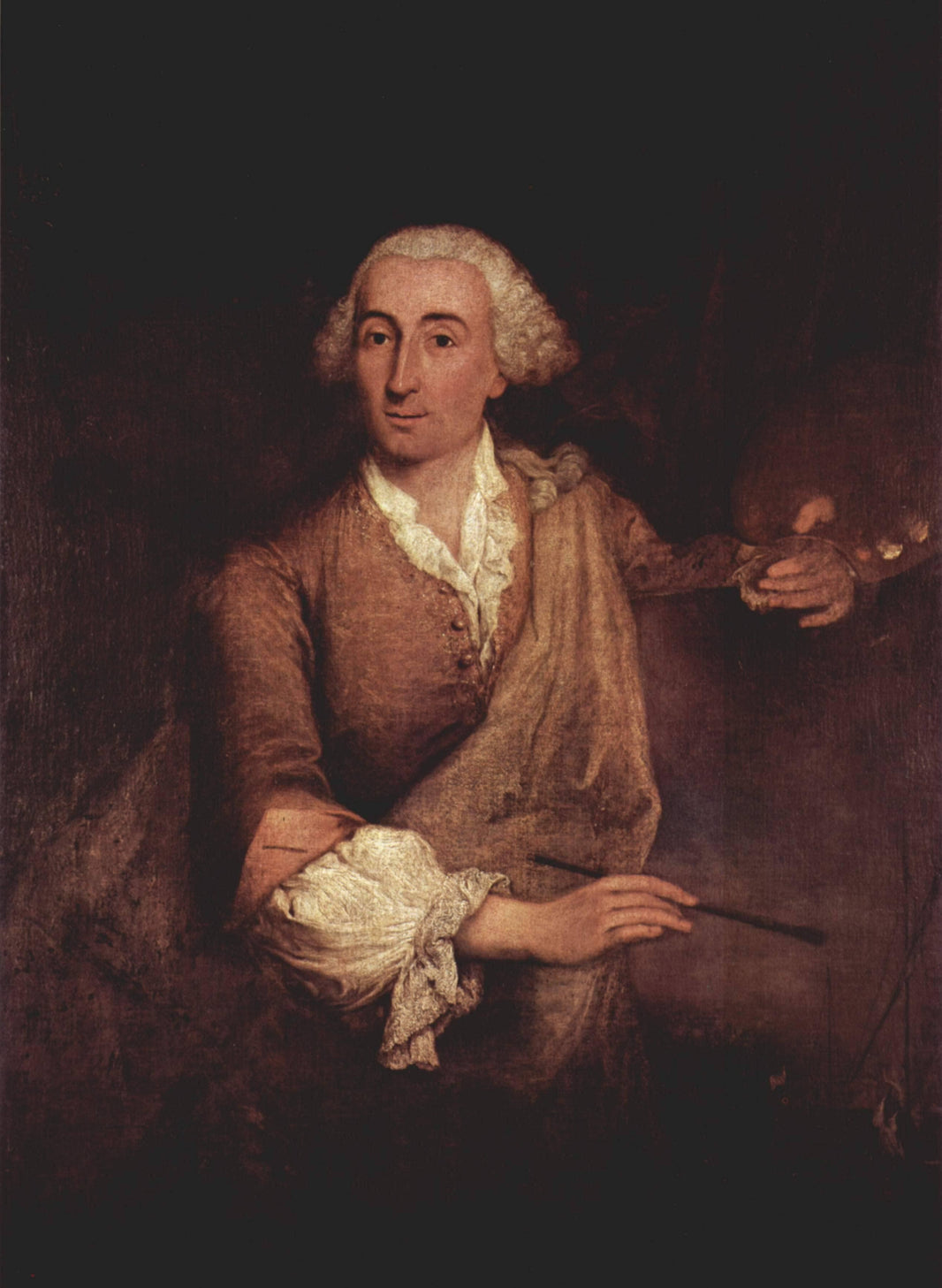 Portrait of Francesco Guardi by Pietro Longhi — hand-painted portrait oil painting reproduction on canvas