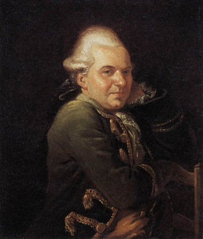 Portrait of Francois Buron in hallway