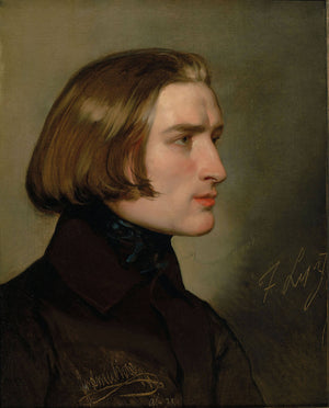 Portrait of Franz Liszt (9 May 1838) - Friedrich von Amerling