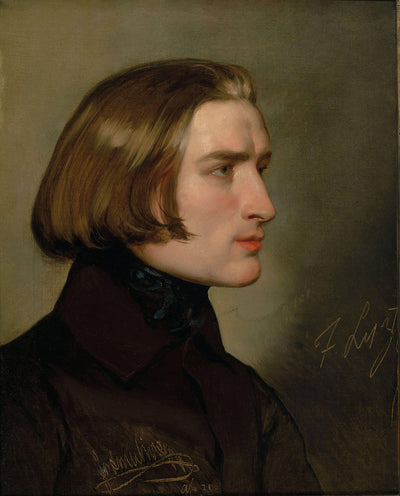 Portrait of Franz Liszt (9 May 1838) by Friedrich von Amerling — oil painting reproduction