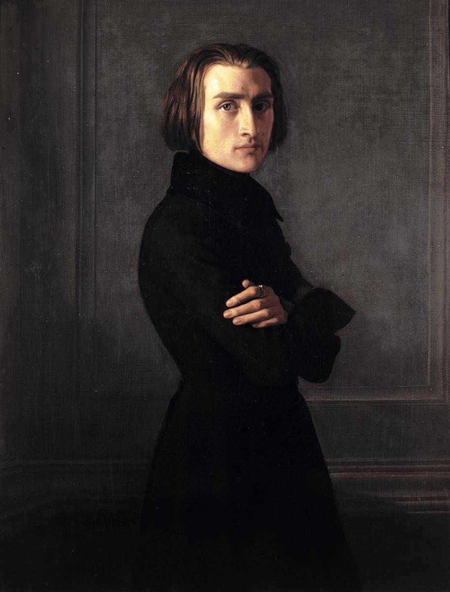 Portrait of Franz Liszt - Henri Lehmann