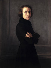 Portrait of Franz Liszt by Henri Lehmann — hand-painted portrait oil painting reproduction on canvas