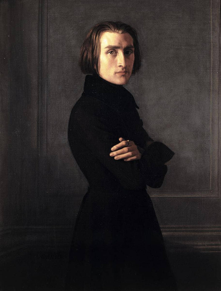 Portrait of Franz Liszt by Henri Lehmann — hand-painted portrait oil painting reproduction on canvas