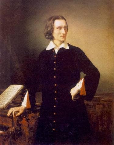 Portrait of Franz Liszt by Miklos Barabas — hand-painted portrait oil painting reproduction on canvas