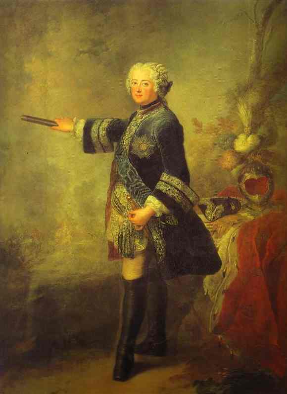 Portrait of Frederick II by Antoine Pesne — hand-painted portrait oil painting reproduction on canvas