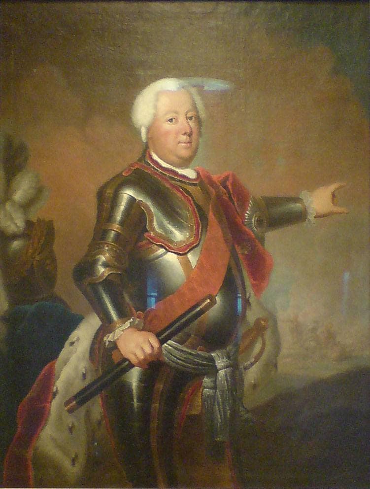 Portrait of Frederick William I of Prussia by Antoine Pesne — hand-painted portrait oil painting reproduction on canvas