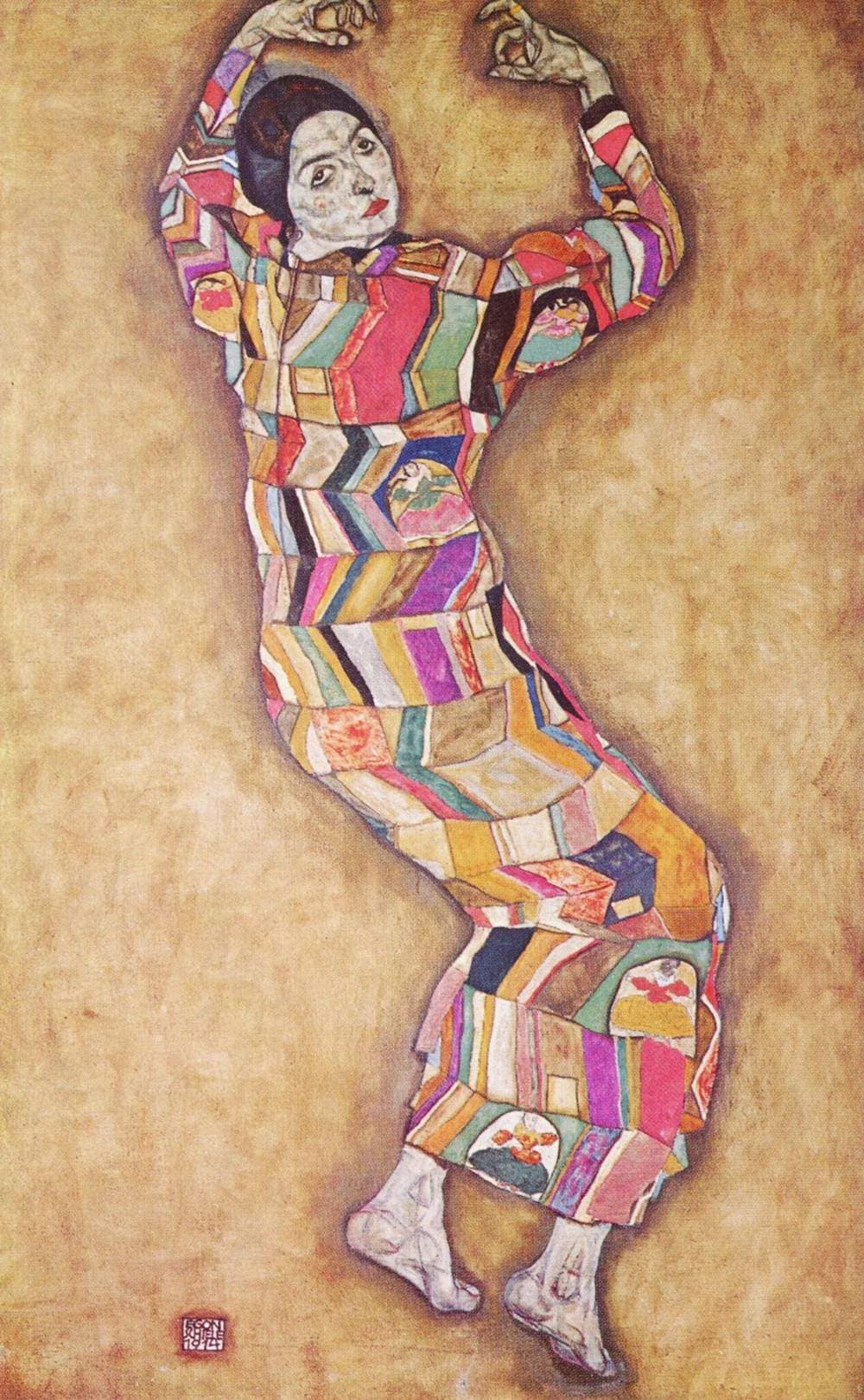 Portrait of Friederike Maria Beer by Egon Schiele — hand-painted abstract oil painting reproduction on canvas