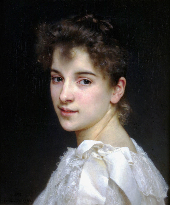 Portrait of Gabrielle Cot by William-Adolphe Bouguereau — hand-painted portrait oil painting reproduction on canvas