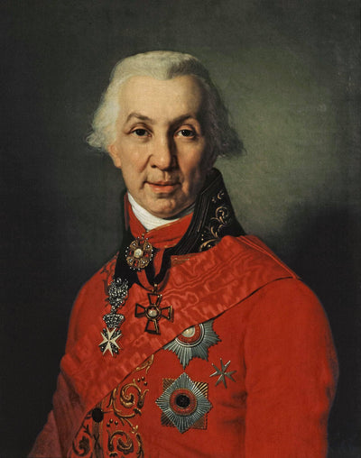 Portrait of Gavrila Romanovich Derzhavin in home office