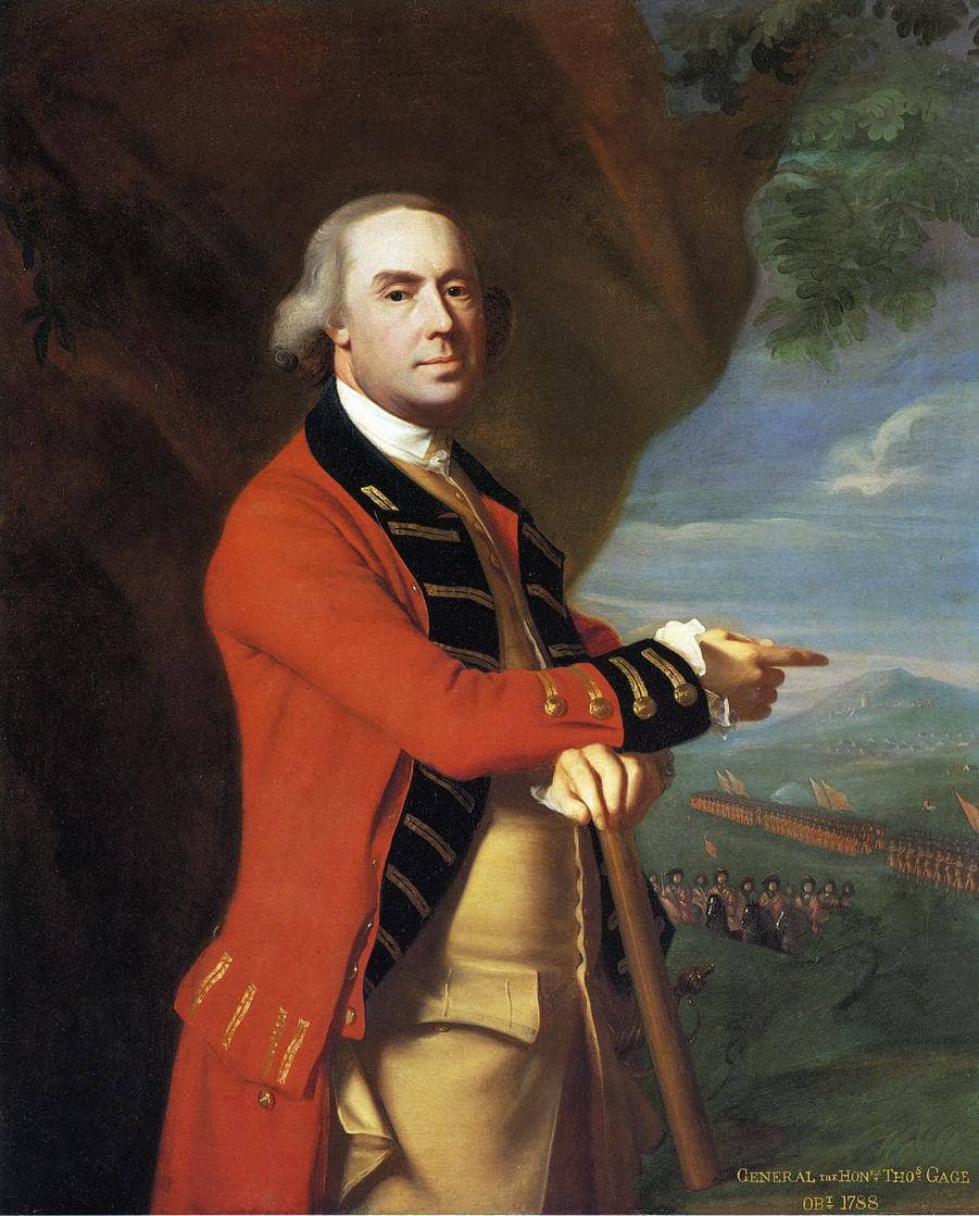 Portrait of General Thomas Gage by John Singleton Copley — hand-painted portrait oil painting reproduction on canvas