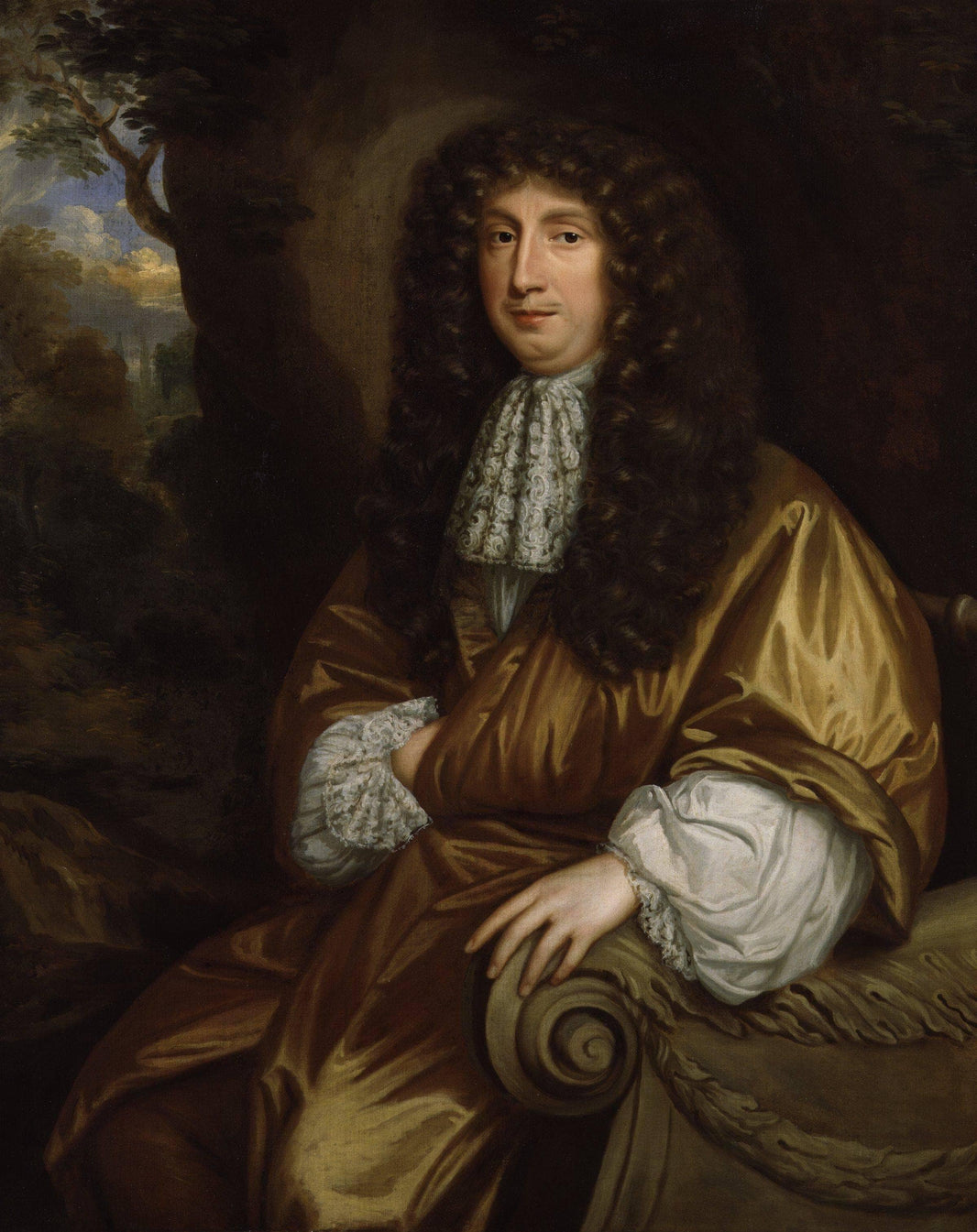 Portrait of George Savile, 1st Marquess of Halifax (1633-1695) by Mary Beale — hand-painted portrait oil painting reproduction on canvas