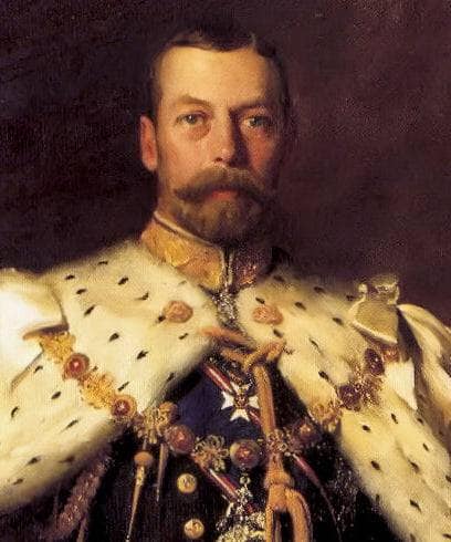 Portrait of George V in Coronation Robes on gallery wrap