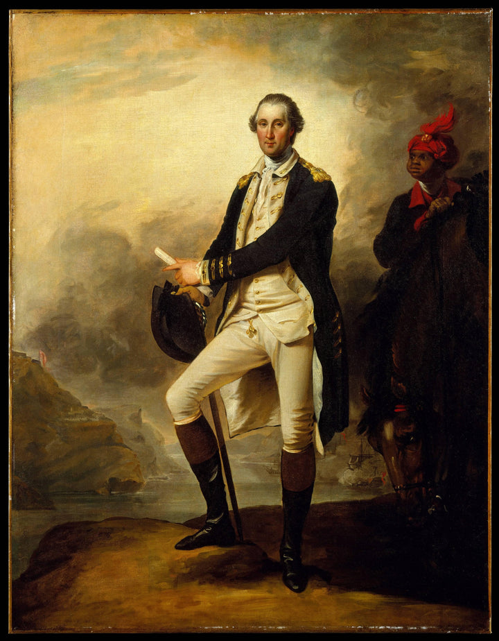 Portrait of George Washington and William 'Billy' Lee by John Trumbull — hand-painted portrait oil painting reproduction on canvas