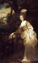 Portrait of Georgiana, Duchess of Devonshire by Joshua Reynolds — male oil painting wall art, Rococo