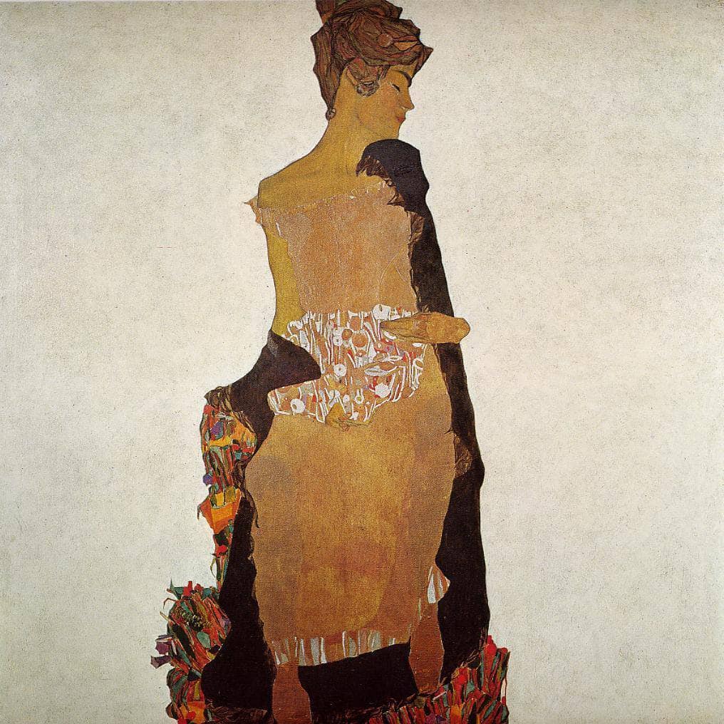 Portrait of Gerti Schiele by Egon Schiele — hand-painted portrait oil painting reproduction on canvas