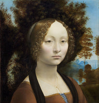 Portrait of Ginevra Benci by Leonardo da Vinci — hand-painted portrait oil painting reproduction on canvas