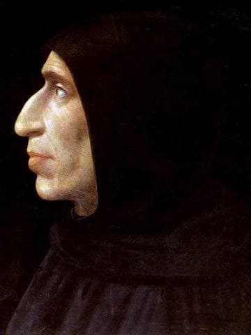 Portrait of Girolamo Savonarola in entryway