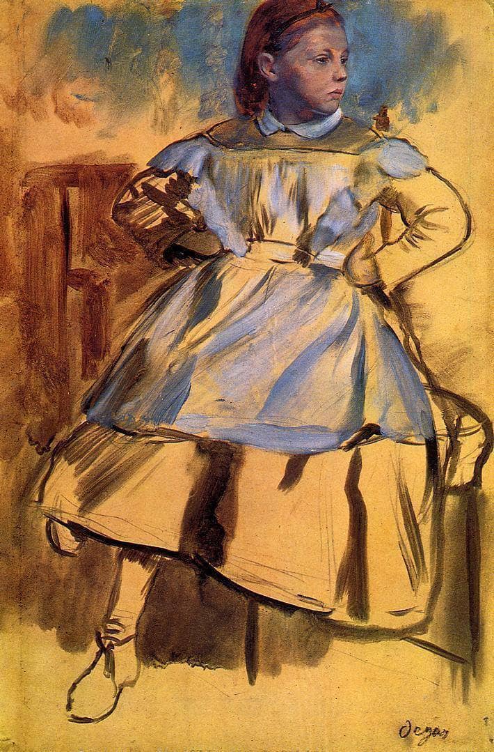 Portrait of Giulia Bellelli (sketch) by Edgar Degas — hand-painted portrait oil painting reproduction on canvas