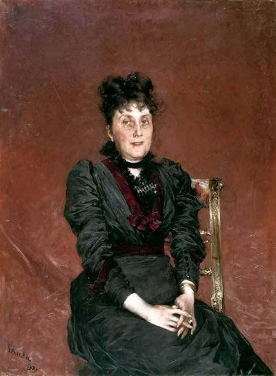 Portrait of Giuseppina Scaramelli Greenham in study