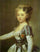 Portrait of Grand Duchess Elena Pavlovna as a Child in modern living room