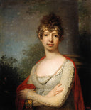 Portrait of Grand Duchess Maria Pavlovna by Vladimir Borovikovsky — male oil painting wall art, Rococo