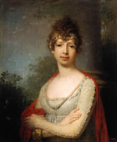 Portrait of Grand Duchess Maria Pavlovna in living room