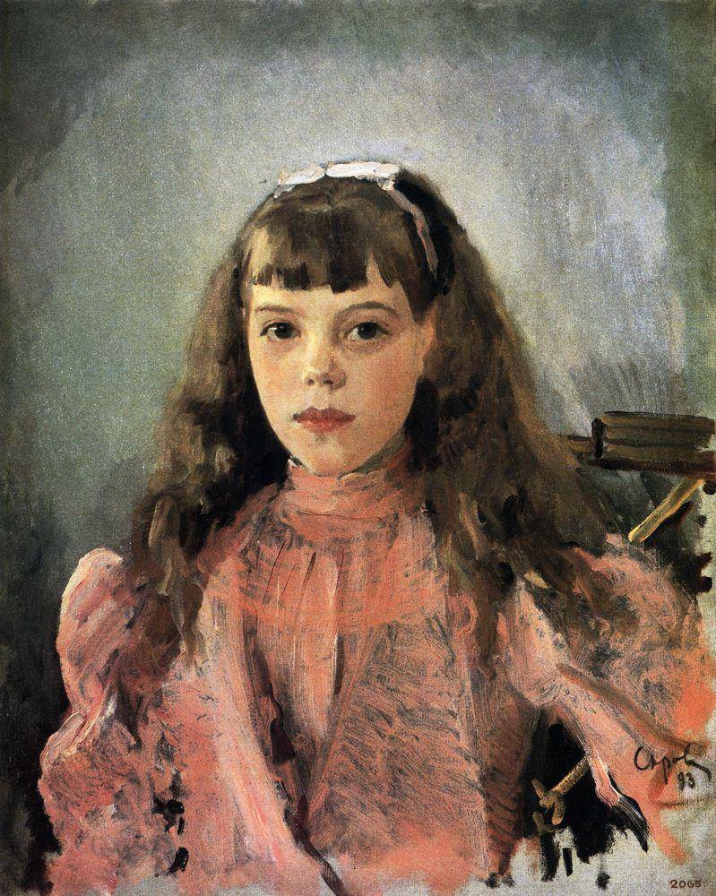 Portrait of Grand Duchess Olga Alexandrovna by Valentin Serov — hand-painted portrait oil painting reproduction on canvas