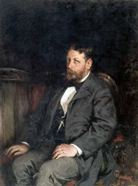 Portrait of Guglielmo Greenham by Umberto Veruda — hand-painted portrait oil painting reproduction on canvas