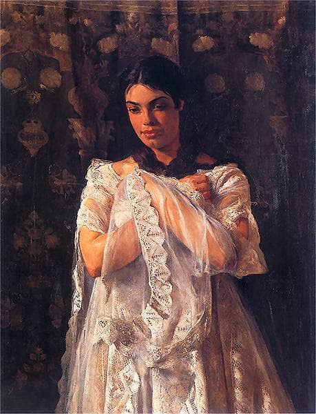 Portrait of Helena Marcell by Jacek Malczewski — hand-painted portrait oil painting reproduction on canvas