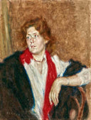 Portrait of Helene von Pausinger by Umberto Veruda — hand-painted portrait oil painting reproduction on canvas