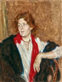 Portrait of Helene von Pausinger by Umberto Veruda — hand-painted portrait oil painting reproduction on canvas