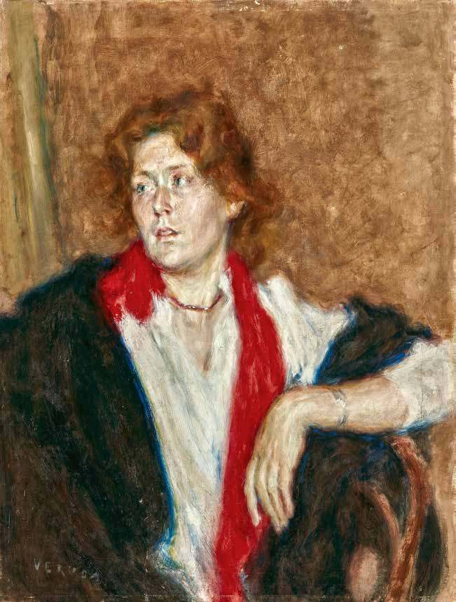 Portrait of Helene von Pausinger by Umberto Veruda — hand-painted portrait oil painting reproduction on canvas