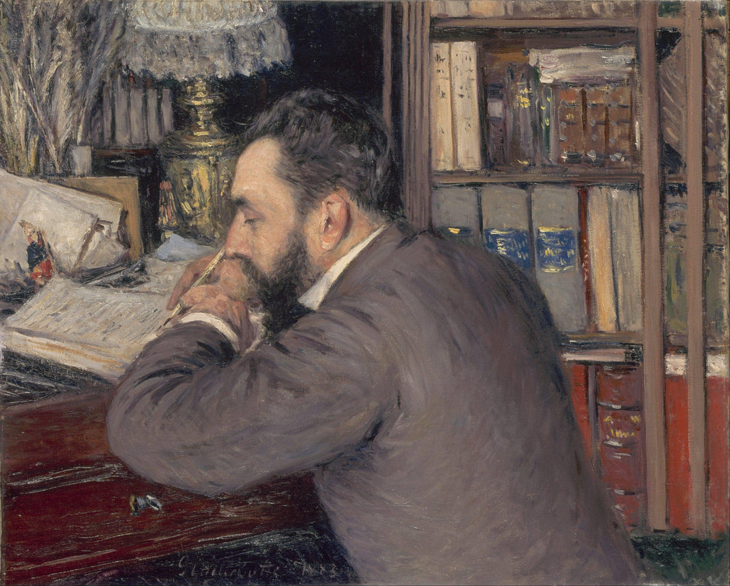 Portrait of Henri Cordier, teacher at the School of Oriental Languages by Gustave Caillebotte — hand-painted portrait oil painting reproduction on canvas