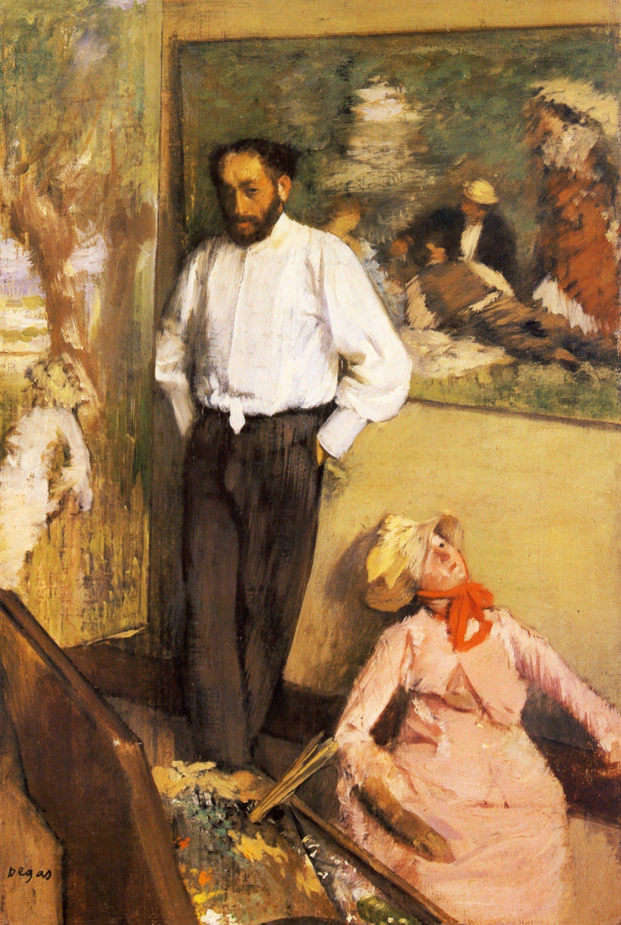 Portrait of Henri Michel-Levy in his studio - Edgar Degas