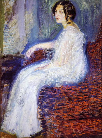 Portrait of  Henryka Cohn in master bedroom