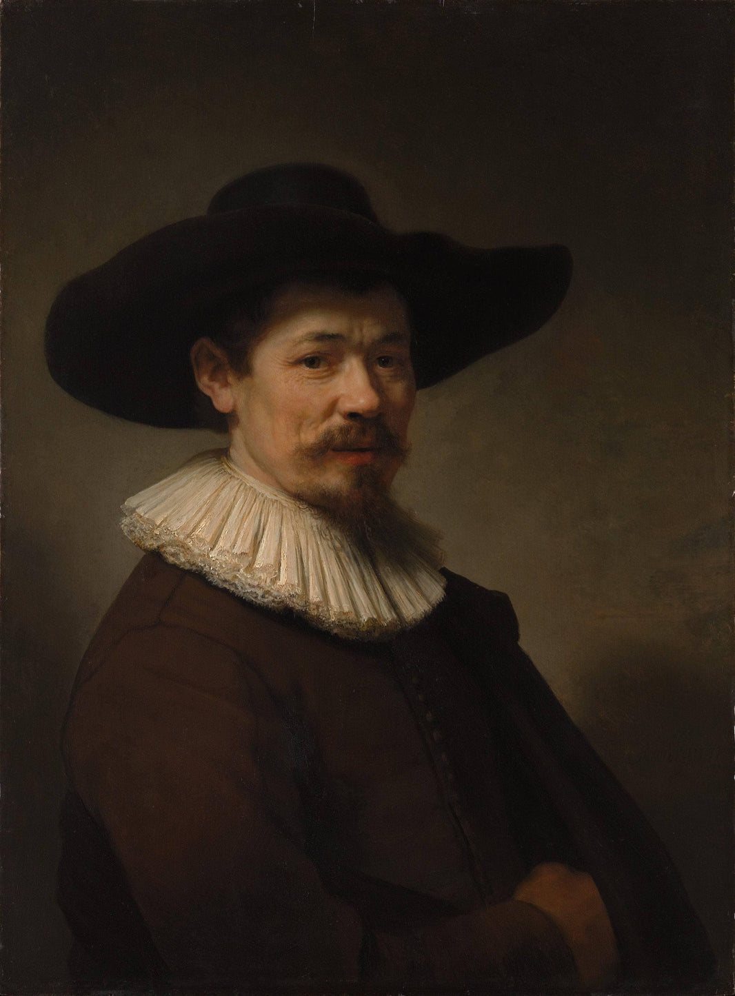 Portrait of Herman Doomer by Rembrandt — hand-painted portrait oil painting reproduction on canvas