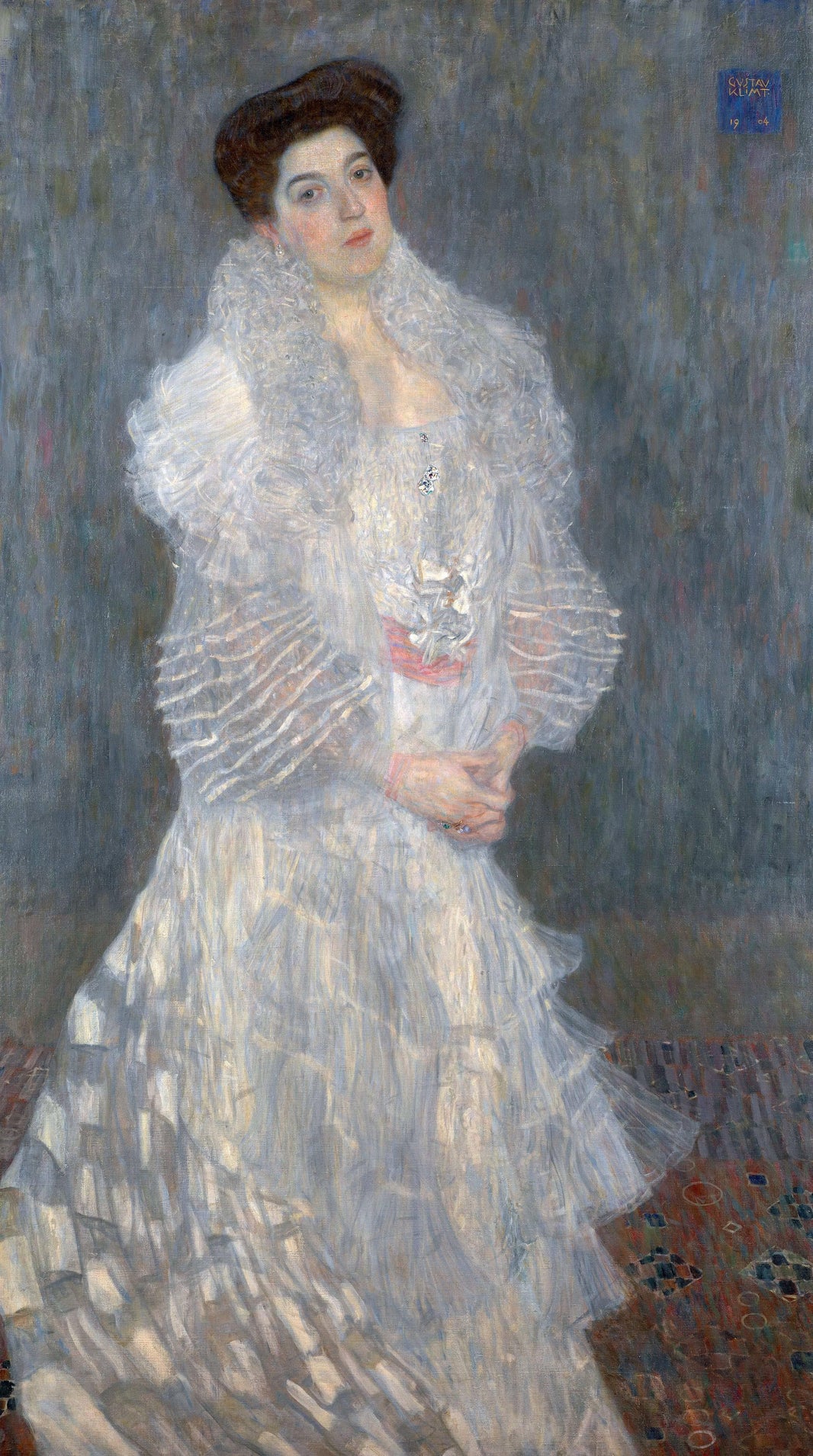 Portrait of Hermine Gallia by Gustav Klimt — hand-painted portrait oil painting reproduction on canvas